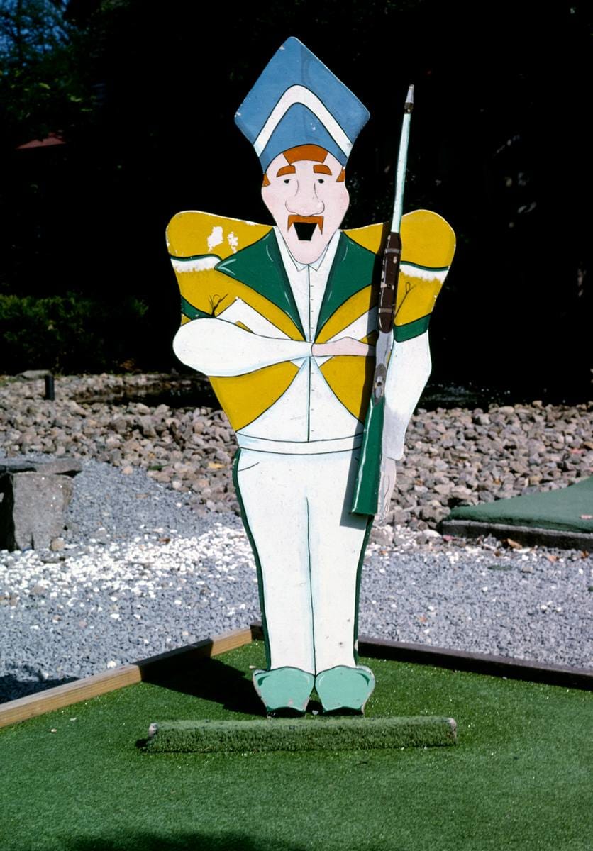 Historic Photo : 2002 Guard, Over the Rainbow mini golf, Old Forge, New York | Margolies | Roadside America Collection | Vintage Wall Art :