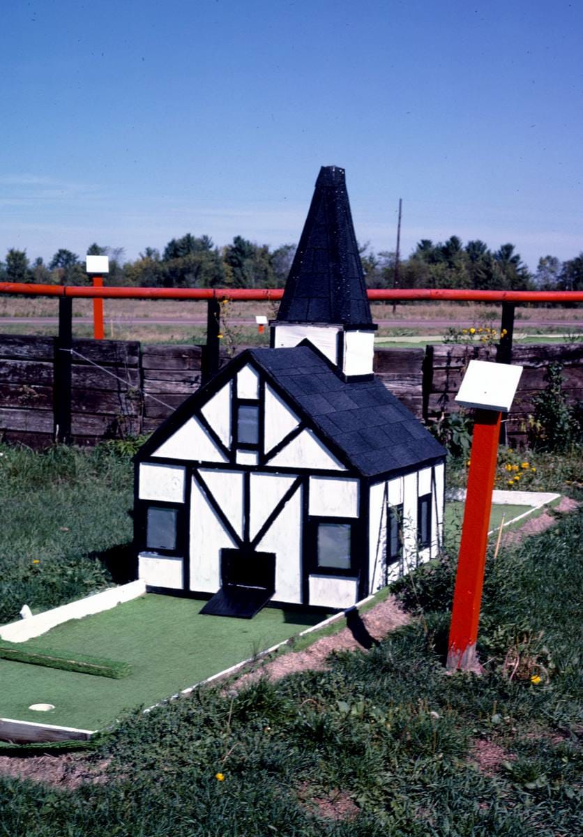 Historic Photo : 1988 Church, Verla's mini golf, Route 13, Pittsville, Wisconsin | Margolies | Roadside America Collection | Vintage Wall Art :