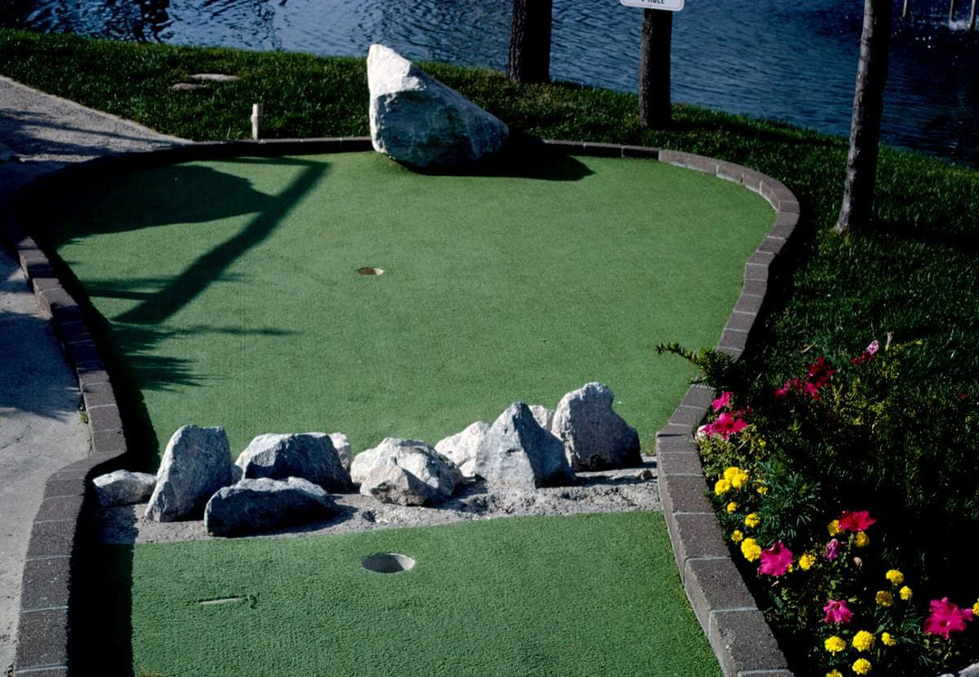 Historic Photo : 1988 Stone hazard, horizontal, Pebblebrook Golf, Route 31, Traverse City, Michigan | Margolies | Roadside America Collection | Vintage Wall Art :