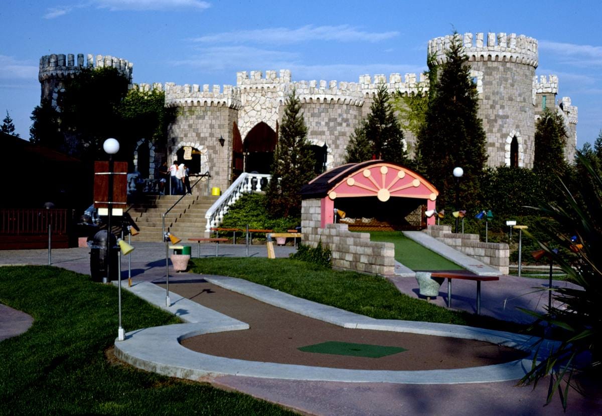 Historic Photo : 1981 Castle overall 2, Castle Park Golf, Sherman Oaks, California | Margolies | Roadside America Collection | Vintage Wall Art :