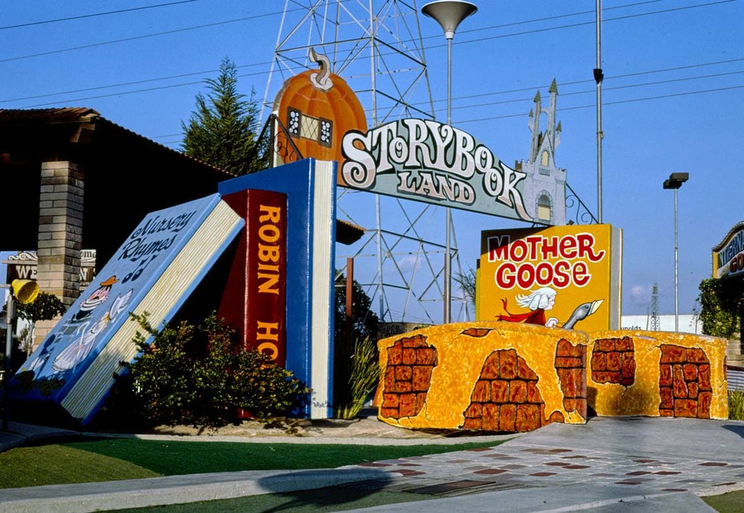 Historic Photo : 1985 Entrance, Storybook Land Golf, Clairmont Mesa Boulevard, San Diego, California | Margolies | Roadside America Collection | Vintage Wall Art :