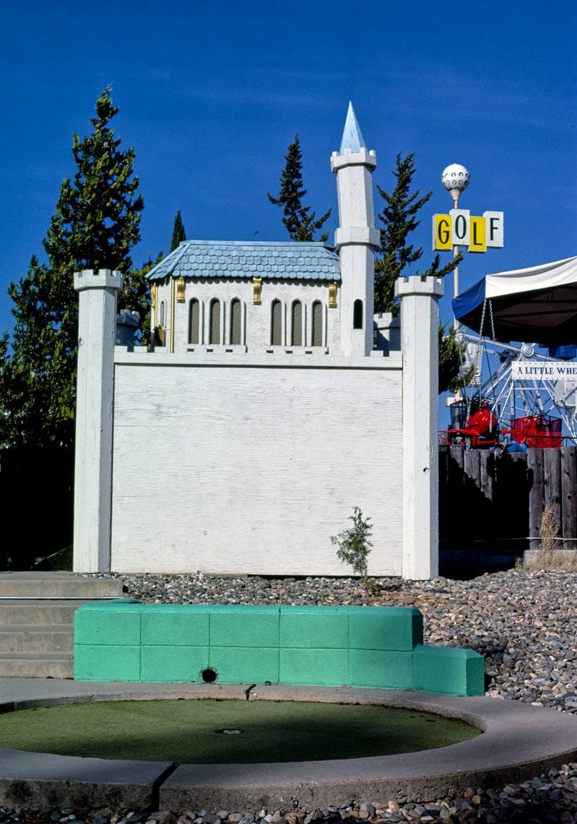 Historic Photo : 1987 Castle, Green Pines mini golf, Redding, California | Margolies | Roadside America Collection | Vintage Wall Art :