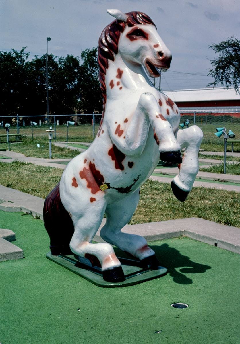 Historic Photo : 1984 Horse, Fairway Golf, 1700 Como Avenue, St. Paul, Minnesota | Margolies | Roadside America Collection | Vintage Wall Art :