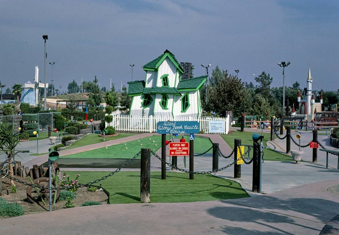 Historic Photo : 1987 Overall view, Blackbeard's mini golf, Fresno, California | Margolies | Roadside America Collection | Vintage Wall Art :