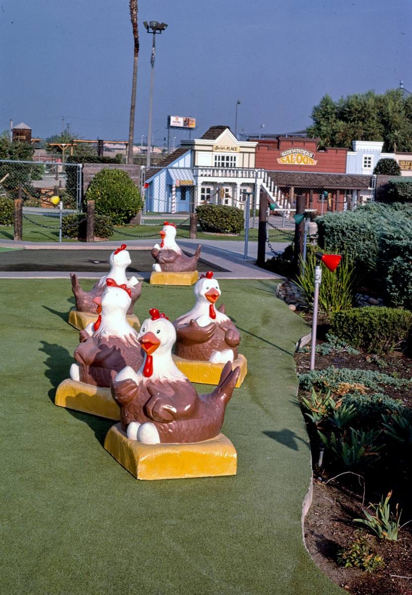 Historic Photo : 1987 Chicks, Blackbeard's mini golf, Fresno, California | Margolies | Roadside America Collection | Vintage Wall Art :