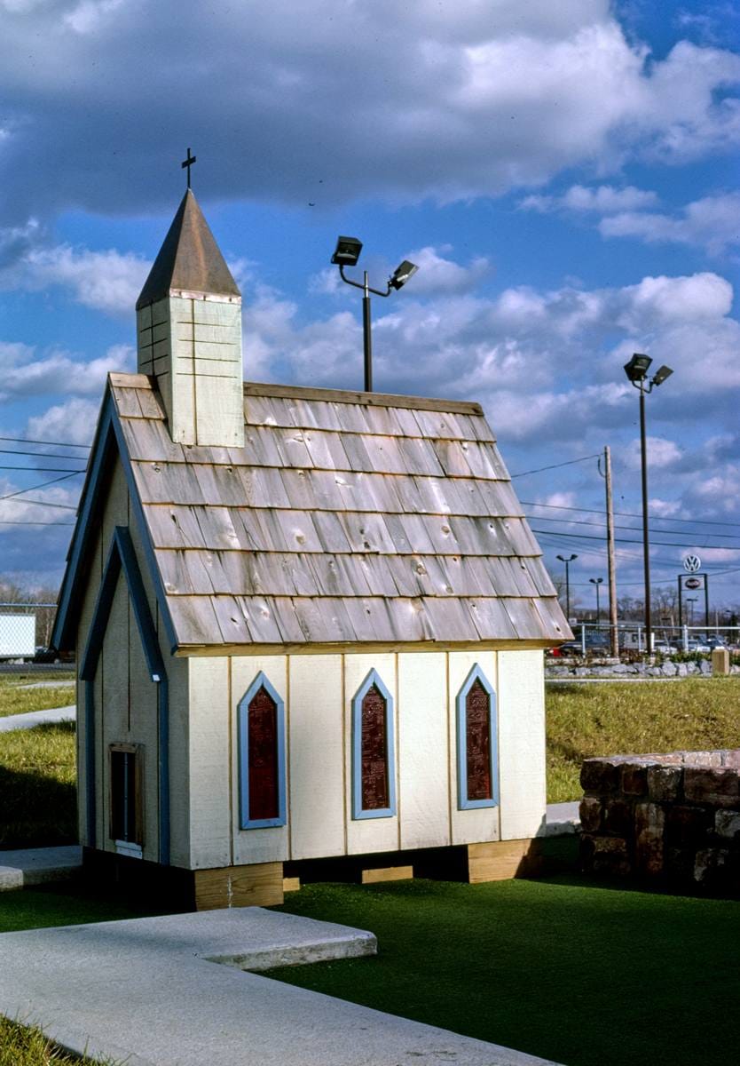 Historic Photo : 1987 Church, Cerri's mini golf, Marcy, New York | Margolies | Roadside America Collection | Vintage Wall Art :