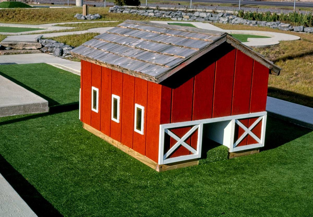 Historic Photo : 1987 Barn, Cerri's mini golf, Marcy, New York | Margolies | Roadside America Collection | Vintage Wall Art :