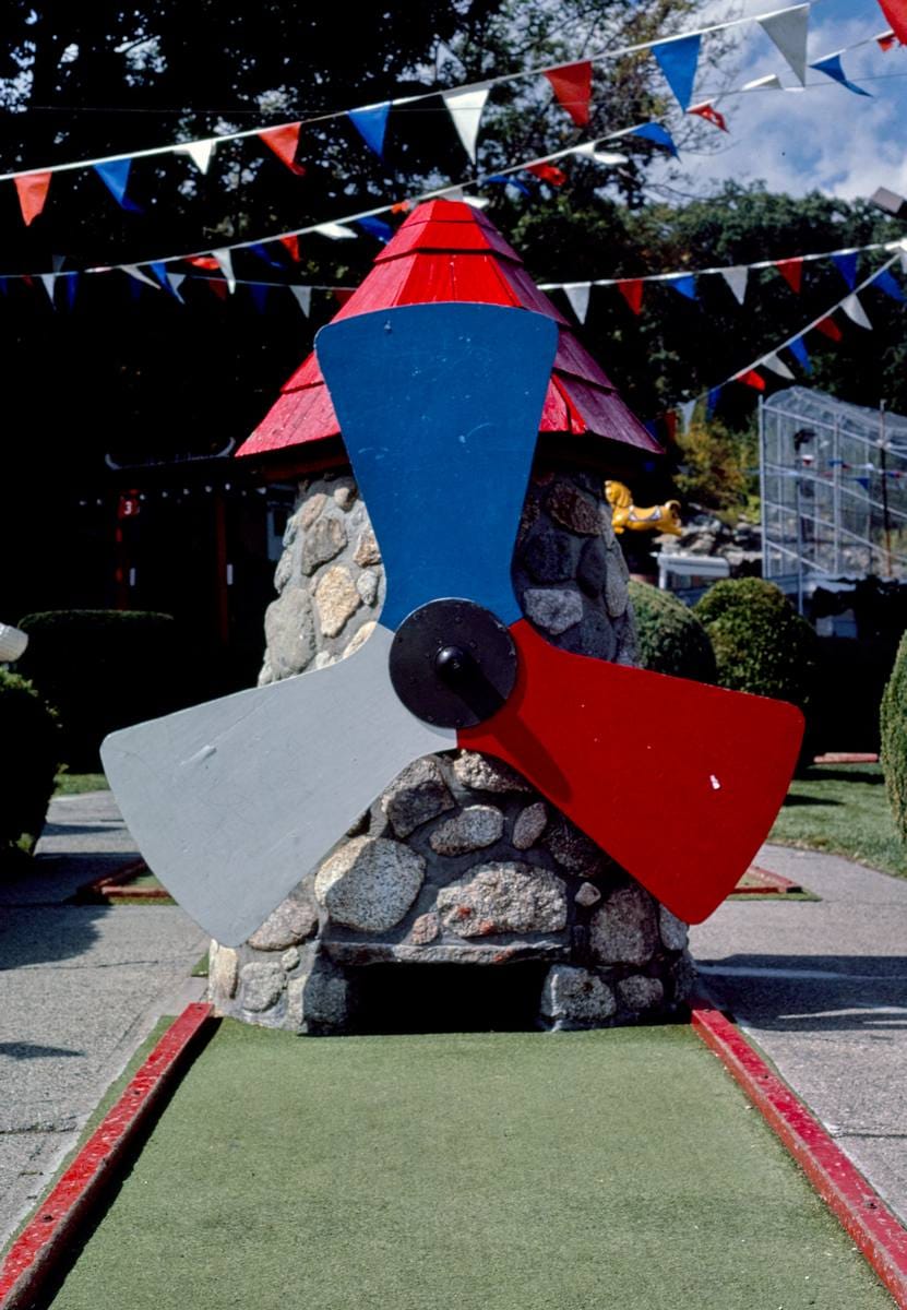 Historic Photo : 1984 Windmill, Route 1 mini golf, Saugus, Massachusetts | Margolies | Roadside America Collection | Vintage Wall Art :