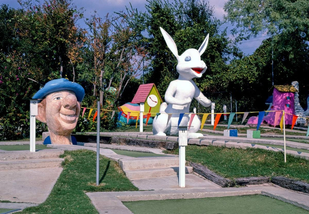 Historic Photo : 1983 Overall, Peter Pan mini golf, Barton Springs Road, Austin, Texas | Margolies | Roadside America Collection | Vintage Wall Art :