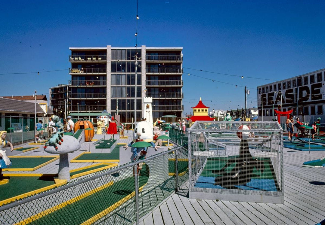 Historic Photo : 1977 Overall, Seaside Baths, mini golf, Ocean City, New Jersey | Margolies | Roadside America Collection | Vintage Wall Art :