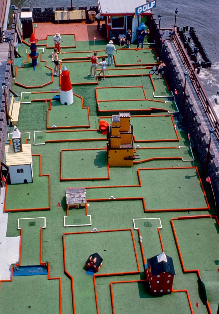 Historic Photo : 1977 Model, mini golf Brigantine Castle, Pier, Brigantine, New Jersey | Margolies | Roadside America Collection | Vintage Wall Art :