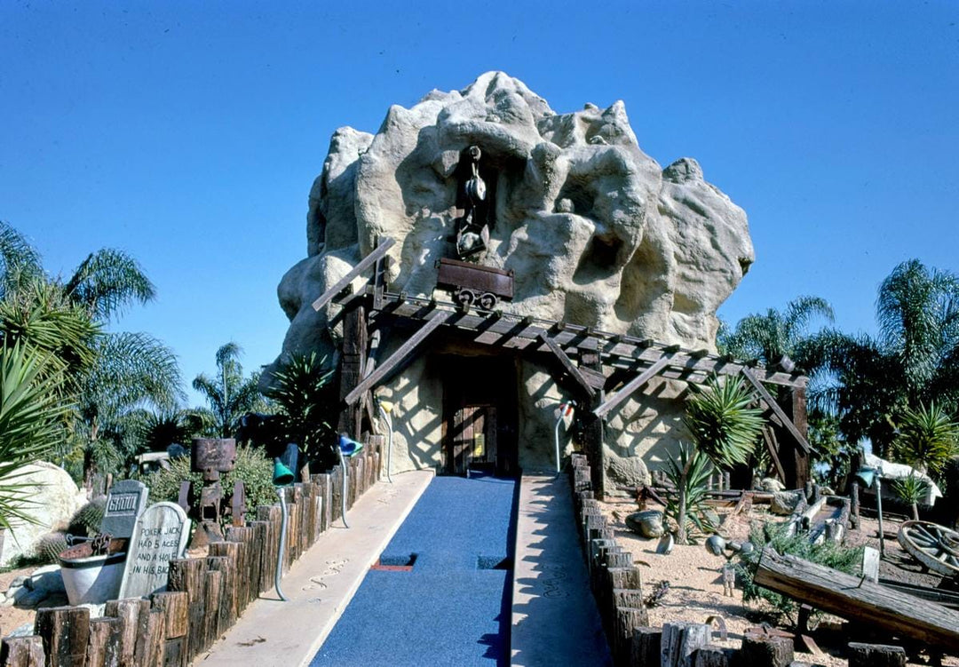 Historic Photo : 1985 Boulder, Castle Amusement Park mini golf, Riverside, California | Margolies | Roadside America Collection | Vintage Wall Art :