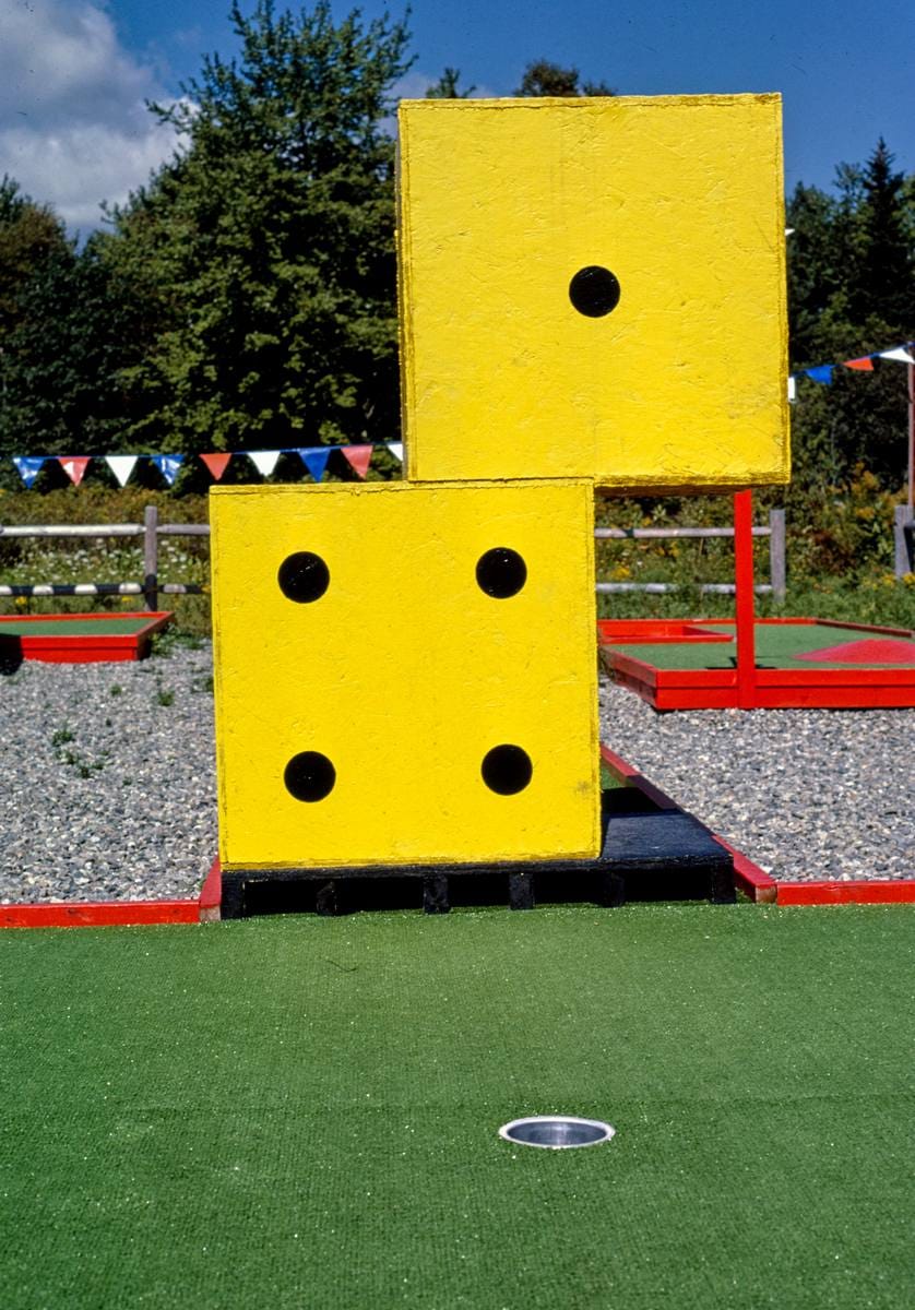 Historic Photo : 1984 Dice, Hole in One mini golf, Route 1, Waldoboro, Maine | Margolies | Roadside America Collection | Vintage Wall Art :