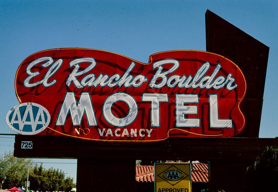 Historic Photo : 2003 El Rancho Motel sign, Boulder City, Nevada | Margolies | Roadside America Collection | Vintage Wall Art :