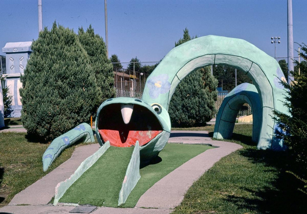 Historic Photo : 1985 Sir Goony mini golf, Route 202 at Spring Lake Rec. Center, Chadds Ford, Pennsylvania | Margolies | Roadside America Collection | Vintage Wall Art :