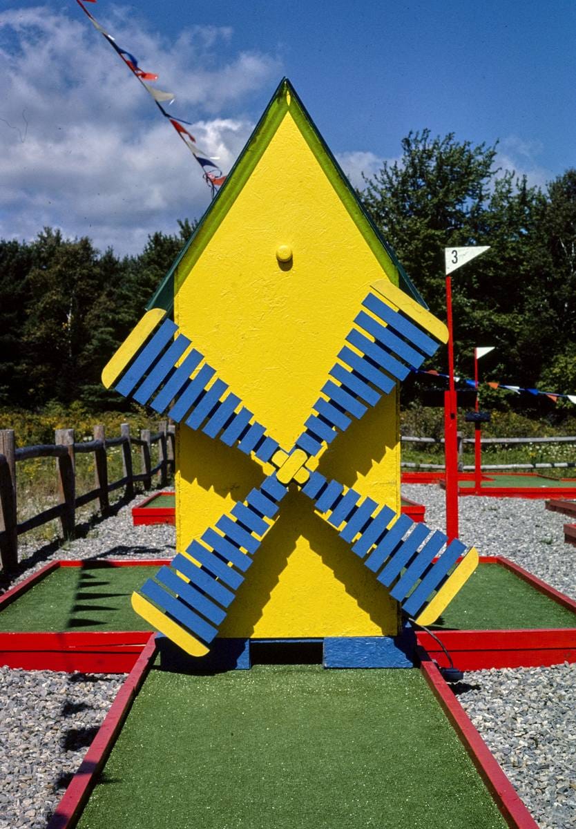 Historic Photo : 1984 Hole in One mini golf, pinball Route 1, Waldoboro, Maine | Margolies | Roadside America Collection | Vintage Wall Art :