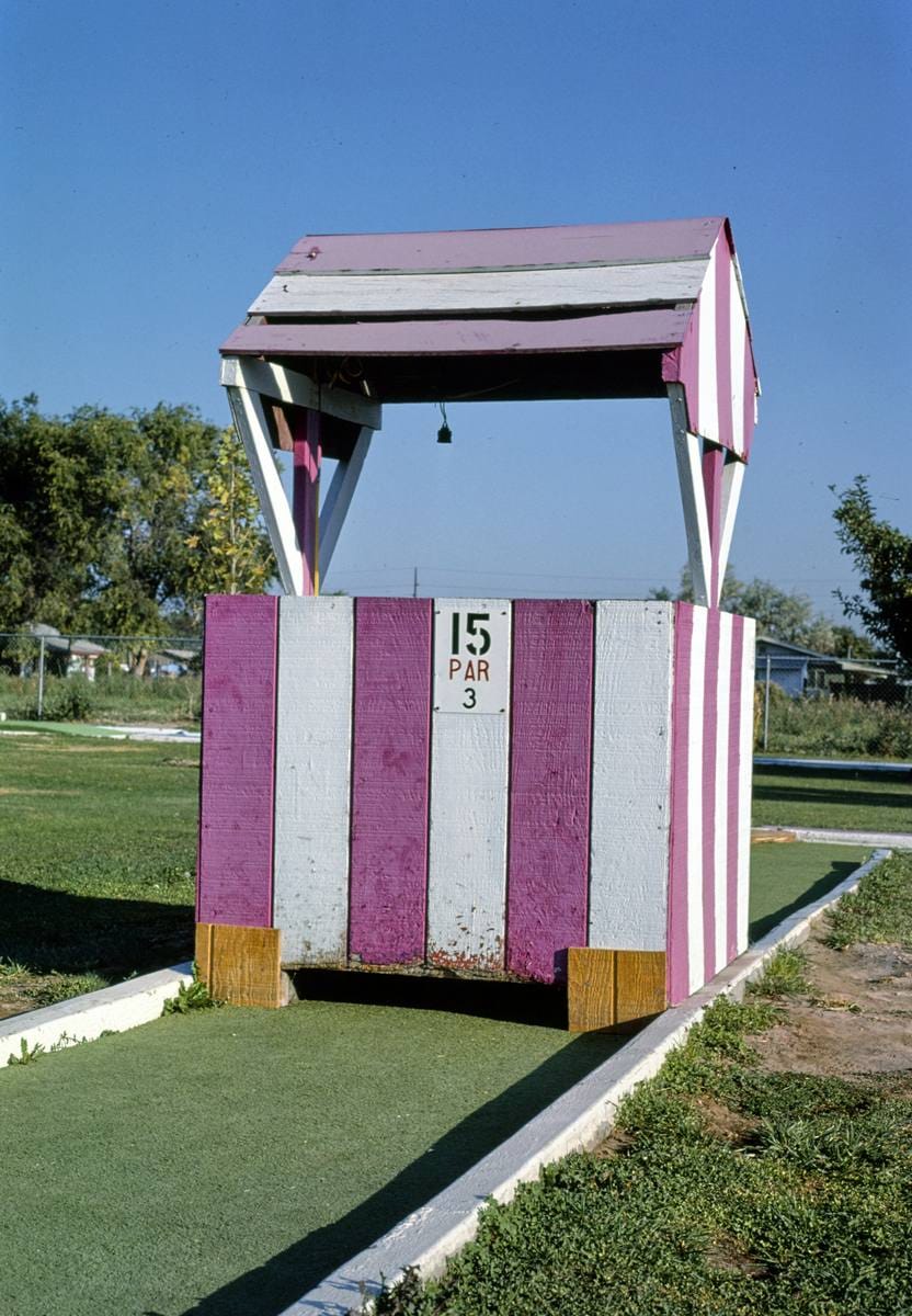 Historic Photo : 1987 Deane and Jo's mini golf, wishing well, Yakima, Washington | Margolies | Roadside America Collection | Vintage Wall Art :