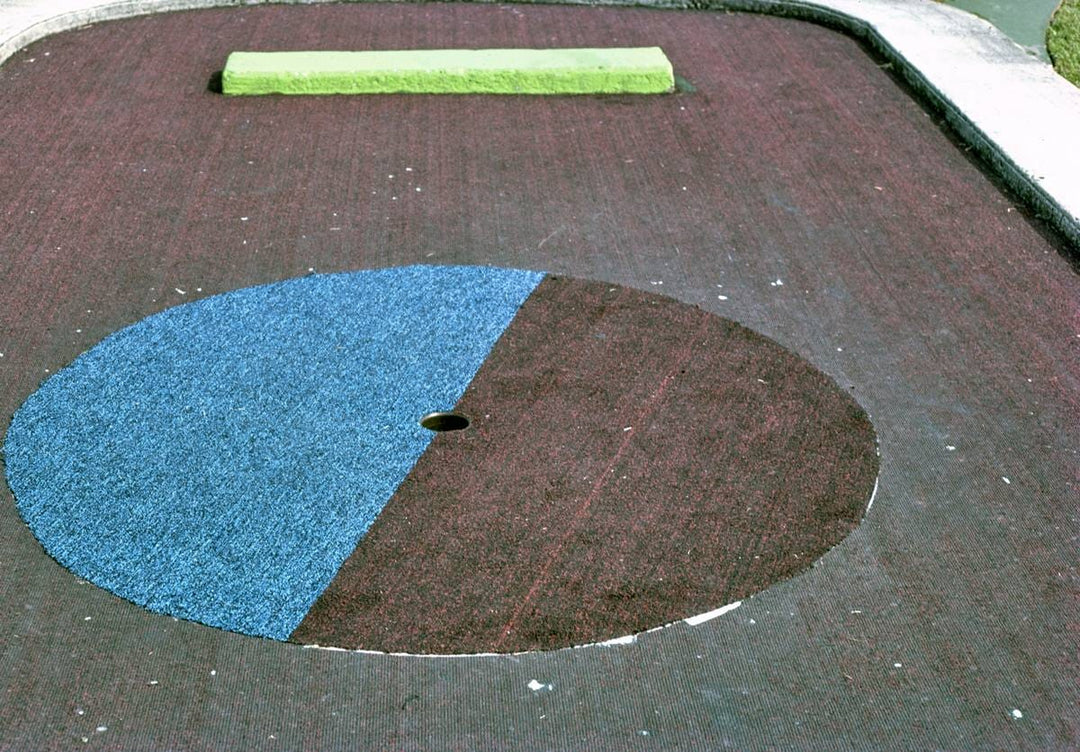 Historic Photo : 1985 Castle Park Golf, colored carpet hole, Fort Lauderdale, Florida | Margolies | Roadside America Collection | Vintage Wall Art :