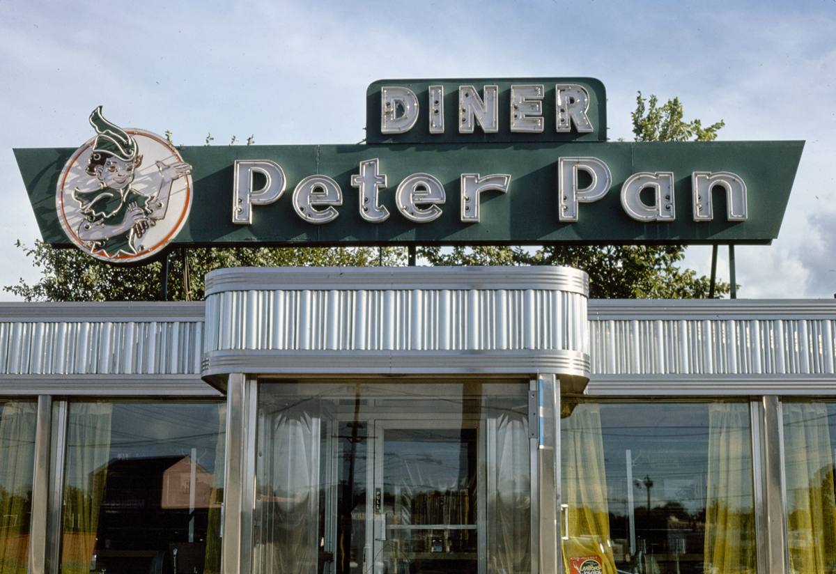 Historic Photo : 1978 Peter Pan Diner, Danbury, Connecticut | Margolies | Roadside America Collection | Vintage Wall Art :