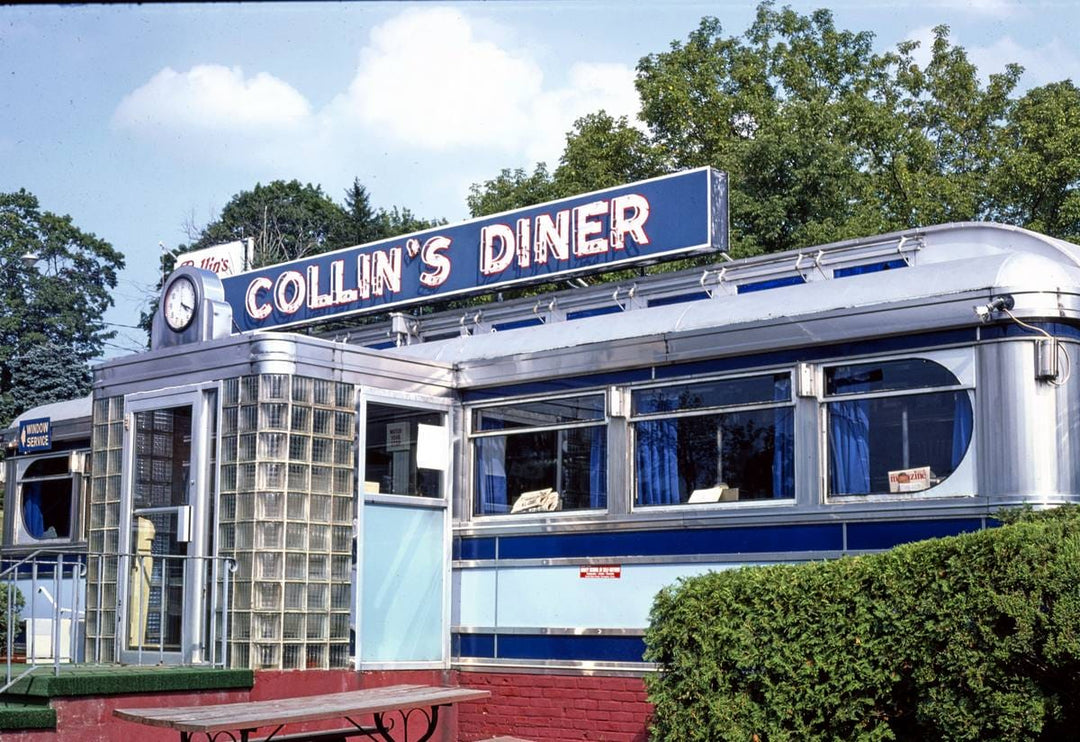 Historic Photo : 1977 Collin's Diner, Route 7, Canaan, Connecticut | Margolies | Roadside America Collection | Vintage Wall Art :