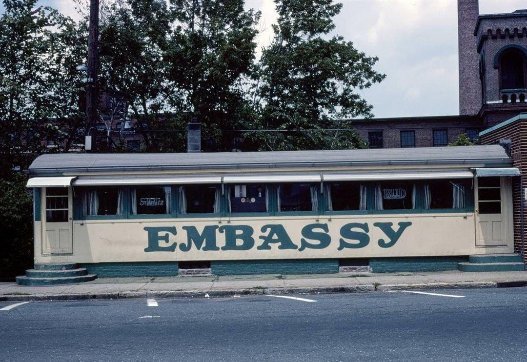 Historic Photo : 1977 Embassy Diner, Chicopee, Massachusetts | Margolies | Roadside America Collection | Vintage Wall Art :