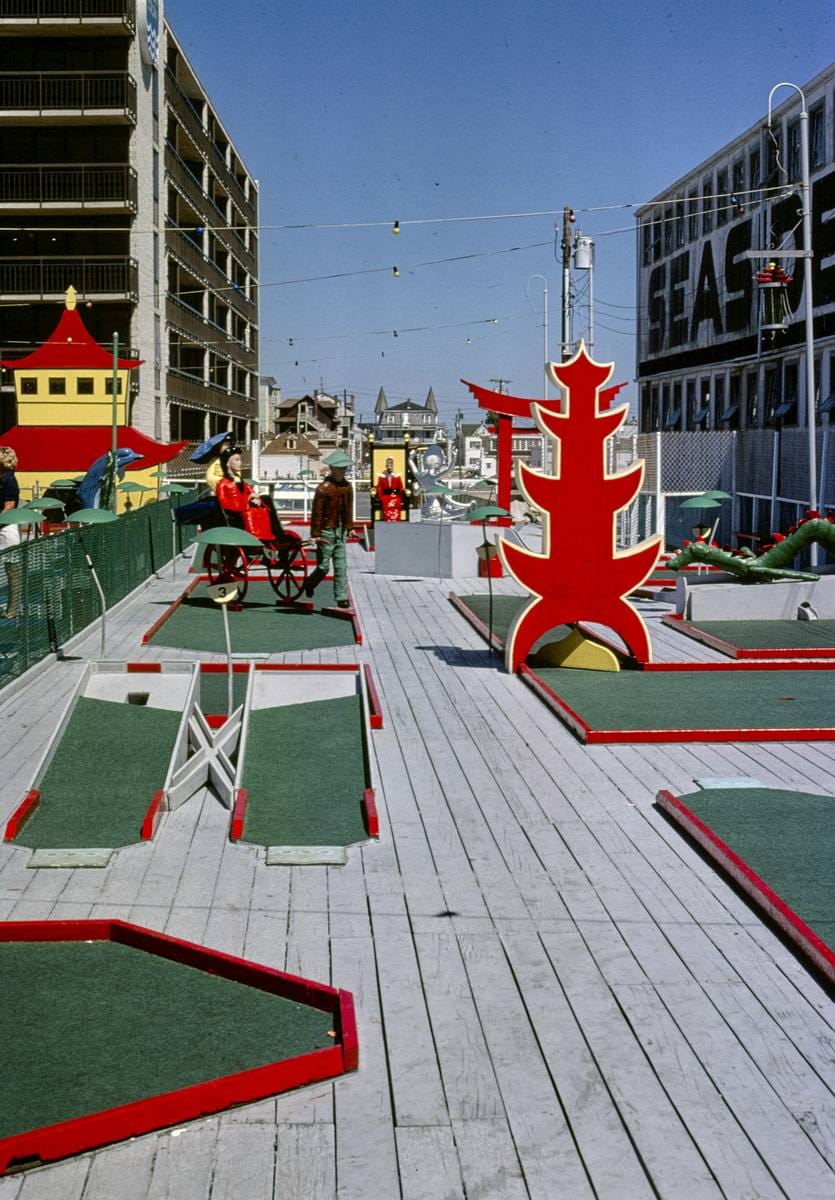 Historic Photo : 1978 Miniature golf Oriental course, Ocean City, New Jersey | Margolies | Roadside America Collection | Vintage Wall Art :