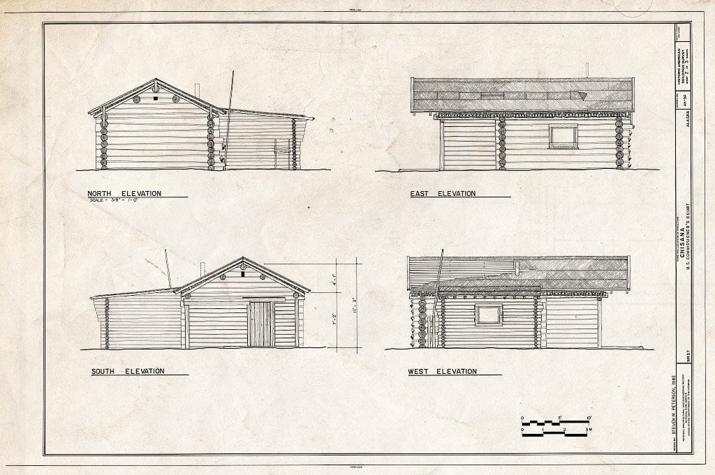 Blueprint HABS AK,20-CHIS,2-A- (Sheet 2 of 3) - Town of Chisana, U. S. Commissioner's Court, Chisana, Valdez-Cordova Census Area, AK