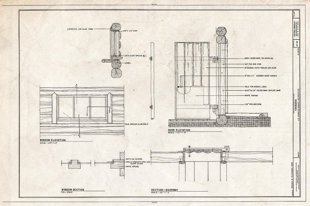 Blueprint HABS AK,20-CHIS,2-B- (Sheet 3 of 3) - Town of Chisana, U.S. Commissioner's Residence, Chisana, Valdez-Cordova Census Area, AK