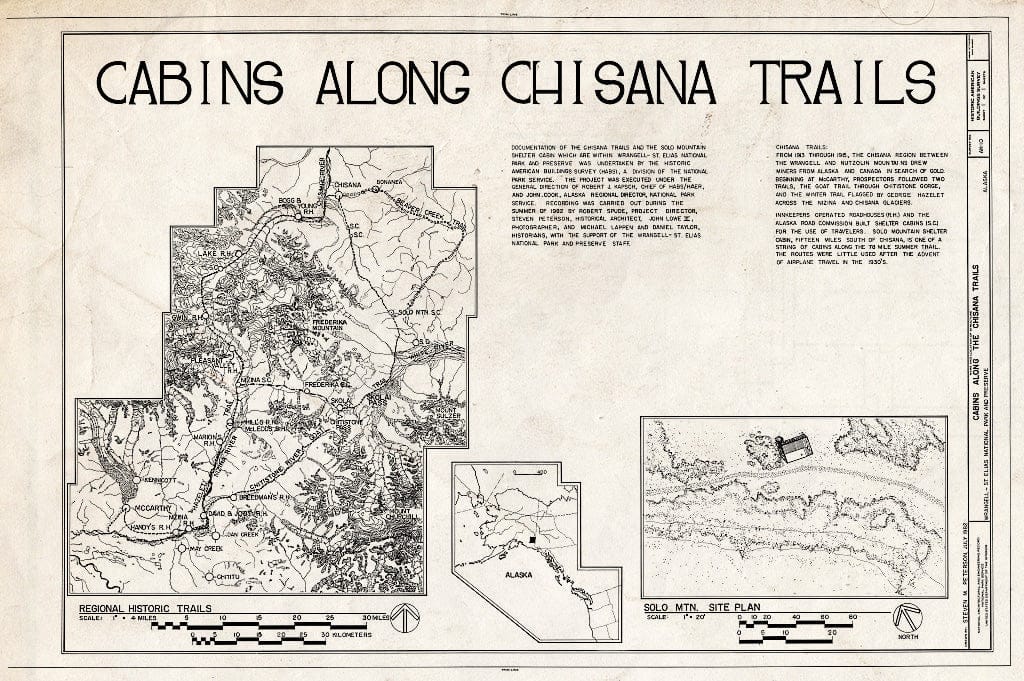 Blueprint HABS AK,20-CHIS.V,1- (Sheet 1 of 1) - Chisana Trail Cabins, Chisana, Valdez-Cordova Census Area, AK