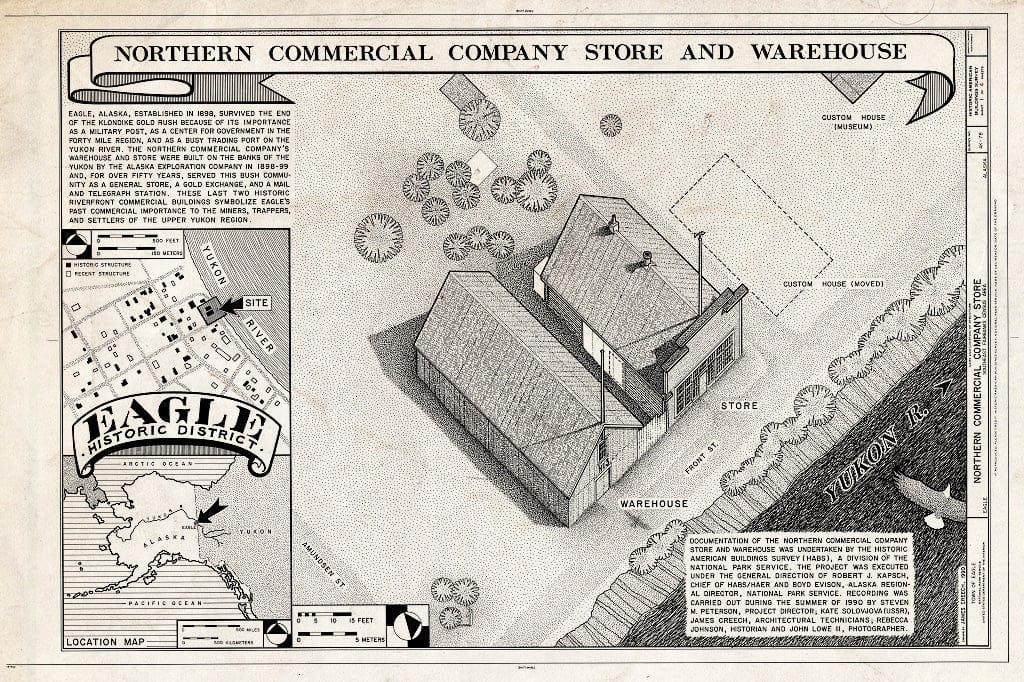 Blueprint HABS AK,19-EGL,1B- (Sheet 1 of 4) - Northern Commercial Company, Store, 220 Front Street, Eagle, Southeast Fairbanks Census Area, AK