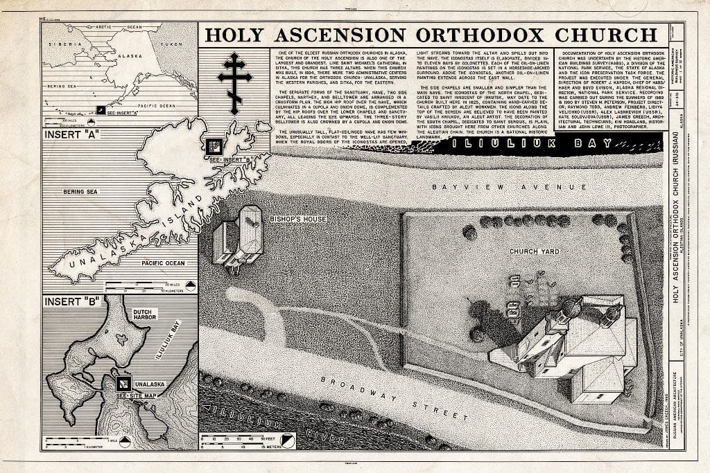 Blueprint 1. Title Sheet - Holy Ascension Russian Orthodox Church, Unalaska Island, Unalaska, Aleutian Islands, AK