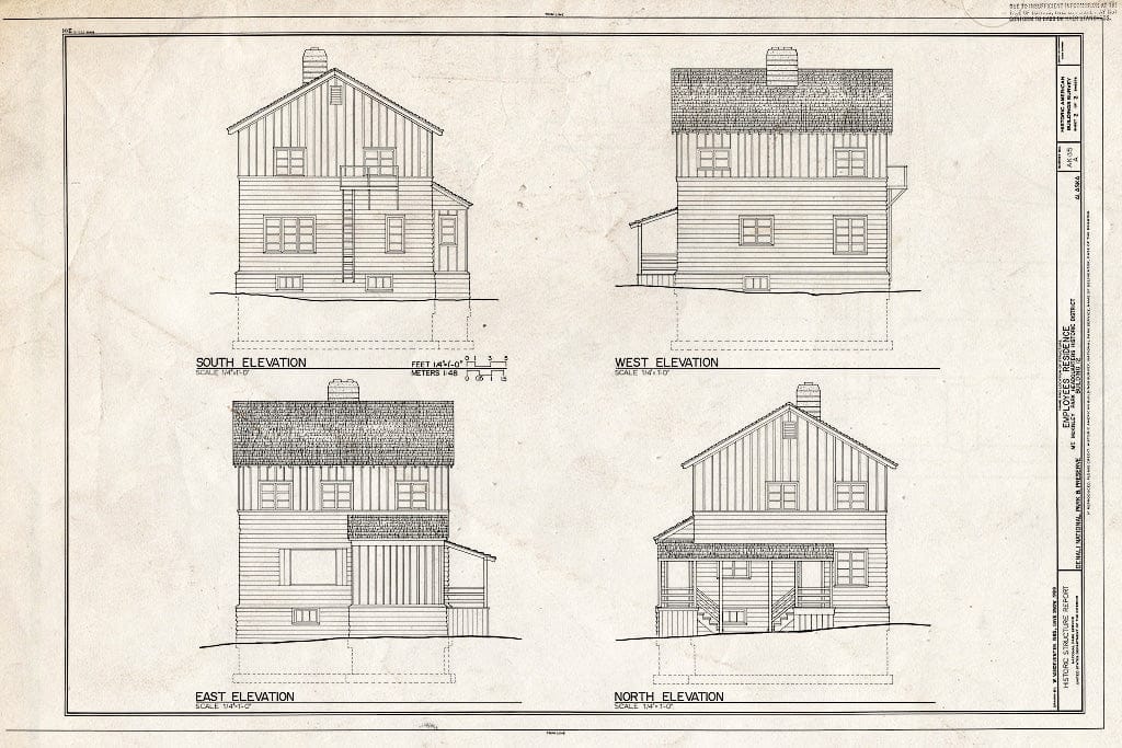 Blueprint HABS AK,23-MCKIN,1-A- (Sheet 2 of 2) - Mount McKinley Headquarters, Employee Residence, Cantwell, Denali Borough, AK