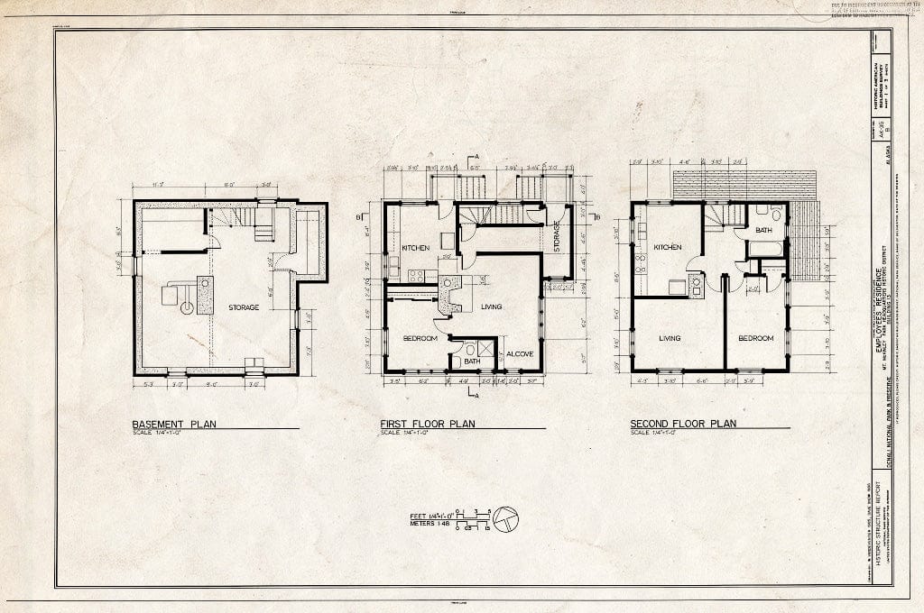 Blueprint HABS AK,23-MCKIN,1-B- (Sheet 1 of 3) - Mount McKinley Headquarters, Employee Residence, Cantwell, Denali Borough, AK