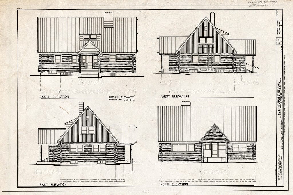 Blueprint HABS AK,23-MCKIN,1-E- (Sheet 2 of 3) - Mount McKinley Headquarters, Superintendent's Residence, Cantwell, Denali Borough, AK