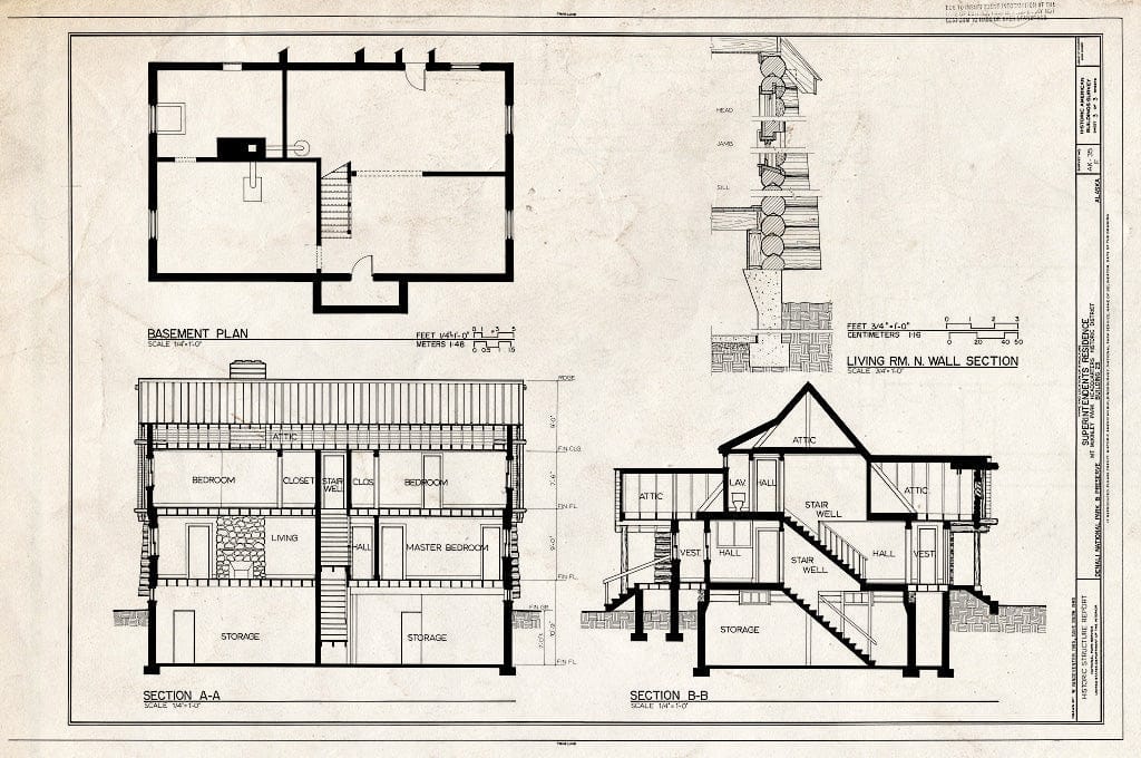 Blueprint HABS AK,23-MCKIN,1-E- (Sheet 3 of 3) - Mount McKinley Headquarters, Superintendent's Residence, Cantwell, Denali Borough, AK