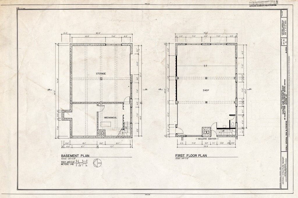 Blueprint HABS AK,23-MCKIN,1-G- (Sheet 1 of 2) - Mount McKinley Headquarters, Garage & Repair Shop, Cantwell, Denali Borough, AK