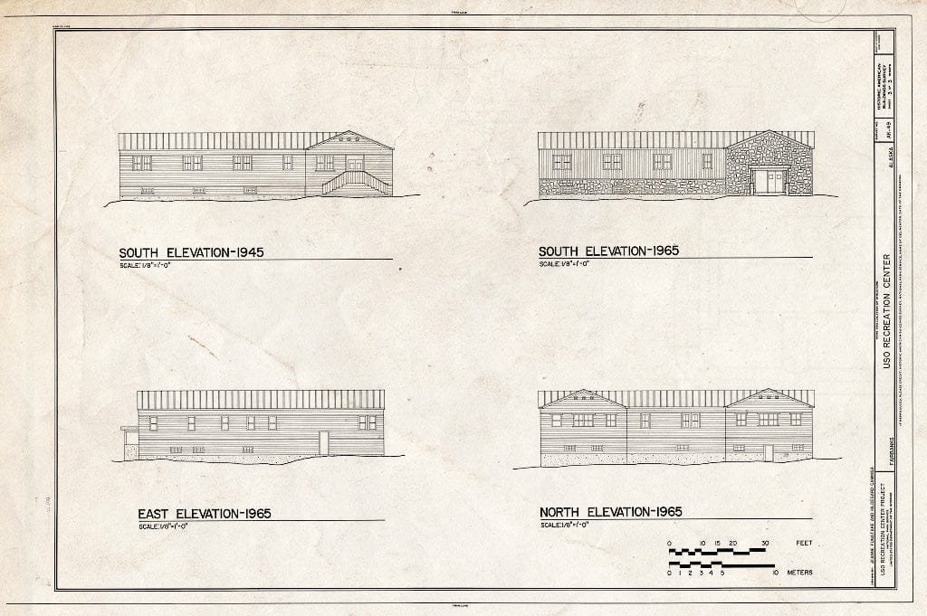 Blueprint HABS AK,6-FAIBA,2- (Sheet 3 of 3) - U.S.O. Recreation Center, First Avenue Between Lacey & Cushman Streets, Fairbanks, Fairbanks North Star Borough, AK