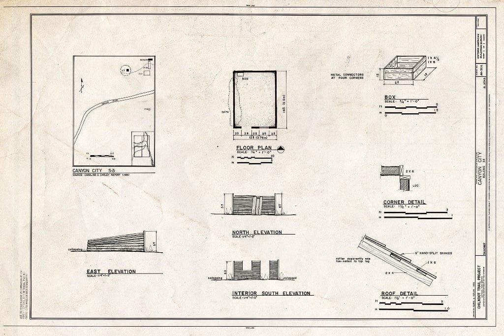 Blueprint HABS AK,18-Skag,2-A- (Sheet 1 of 1) - Canyon City, Building S3, Skagway, Skagway, AK