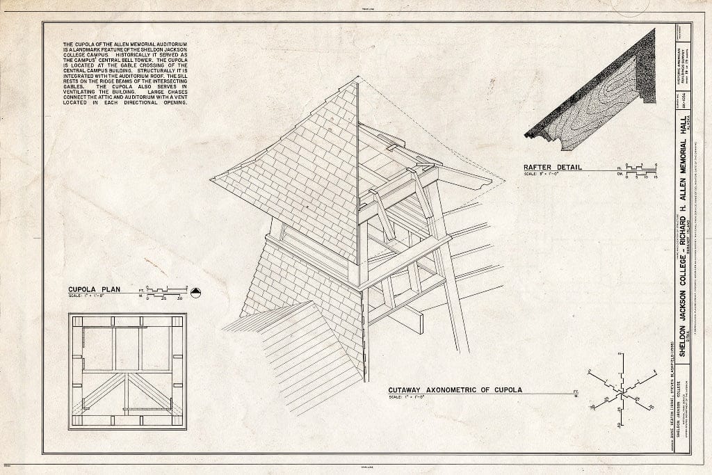 Blueprint HABS AK,17-Sitka,4A- (Sheet 19 of 19) - Sheldon Jackson College, Richard H. Allen Memorial Hall, Lincoln Street, Sitka, Sitka Borough, AK