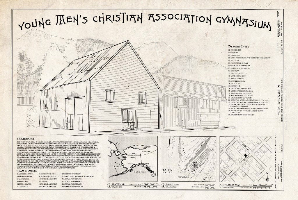 Blueprint Cover Sheet - YMCA Gymnasium, 475 State Street, Skagway, Skagway, AK