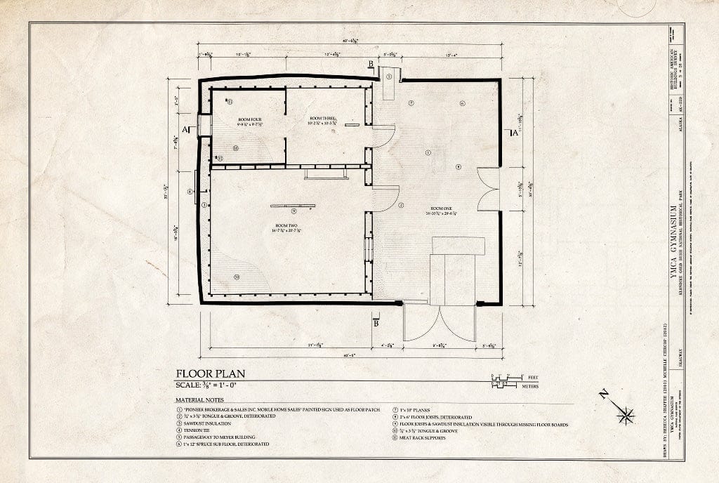 Blueprint Floor Plan - YMCA Gymnasium, 475 State Street, Skagway, Skagway, AK