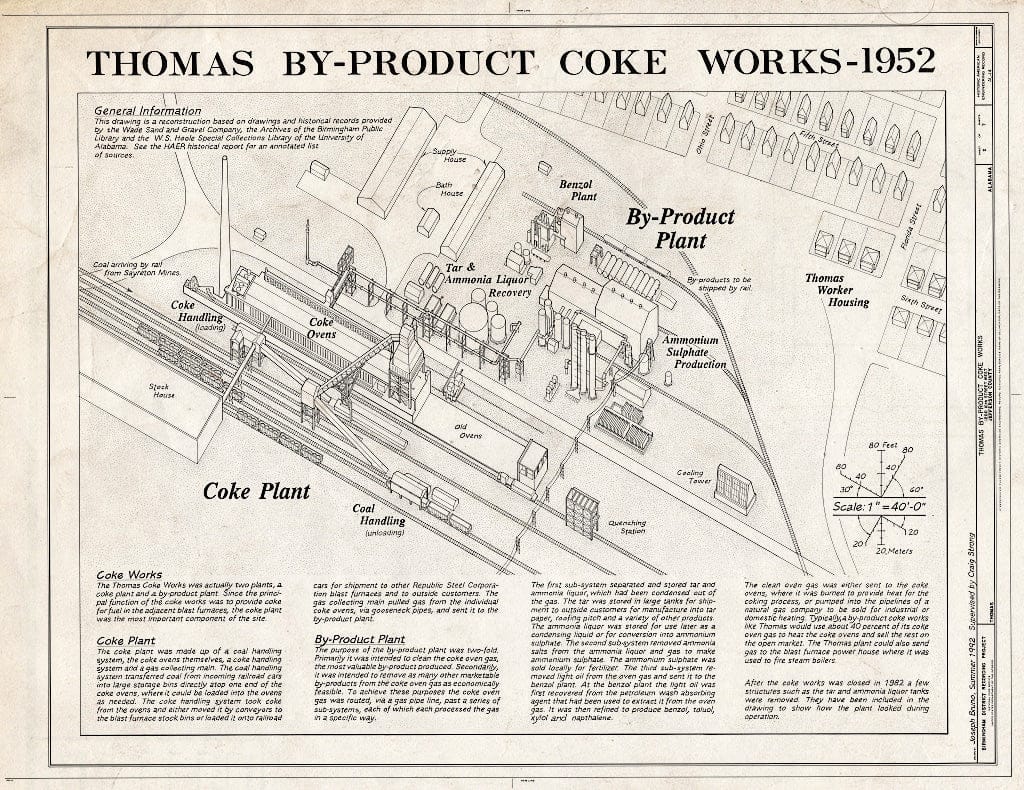 Blueprint Coke Works - 1952 - Thomas by-Product Coke Works, 1200 Tenth Street West, Thomas, Jefferson County, AL