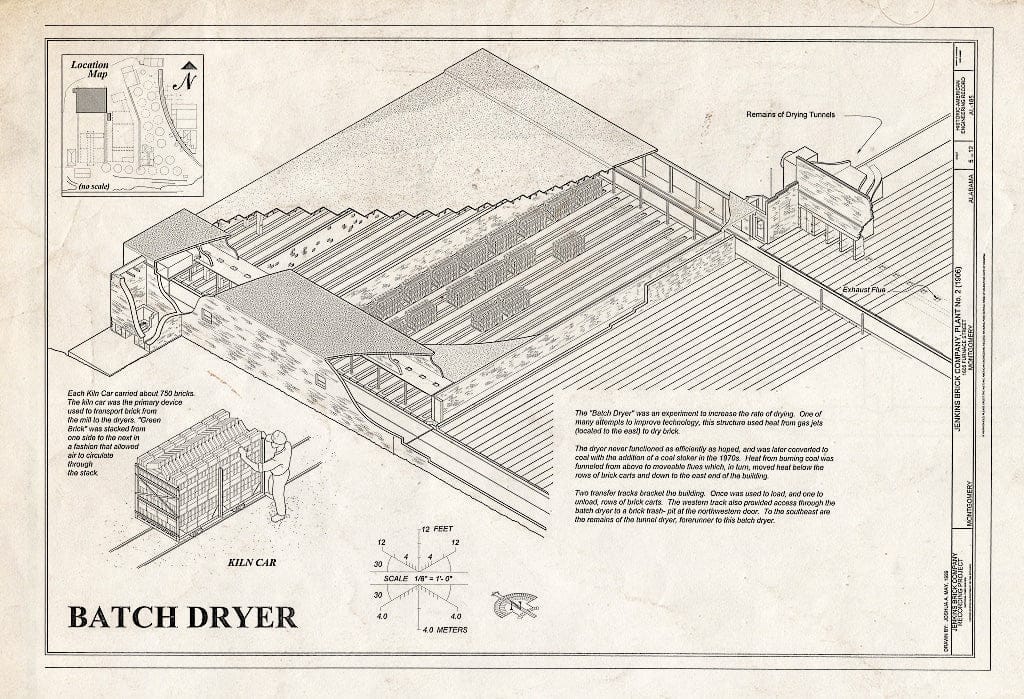 Blueprint Batch Dryer - Jenkins Brick Company, Plant No. 2, Furnace Street, Montgomery, Montgomery County, AL