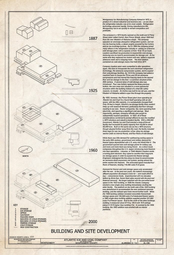 Blueprint Building and Site Development - Atlantic Ice & Coal Company, 135 Prince Street, Montgomery, Montgomery County, AL