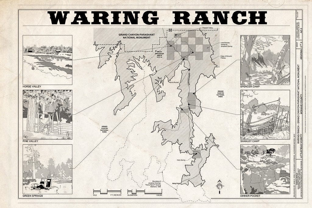 Blueprint 2. Line Camps - Waring Ranch, Littlefield, Mohave County, AZ