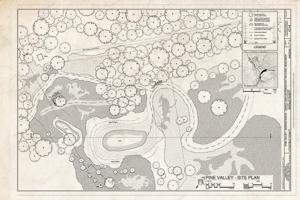 Blueprint 1. Site Plan - Pine Valley, Littlefield, Mohave County, AZ