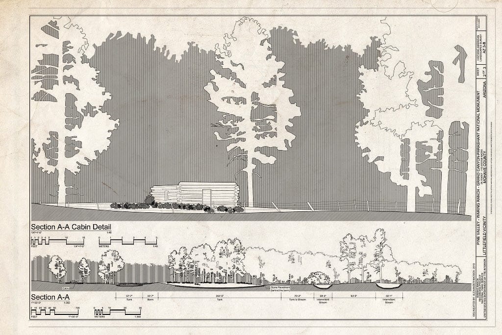 Blueprint 2. Section A-A - Pine Valley, Littlefield, Mohave County, AZ