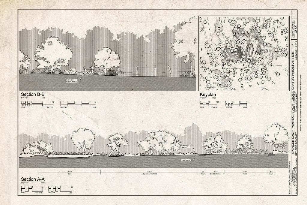 Blueprint 2. Sections - Spencer Camp, Littlefield, Mohave County, AZ