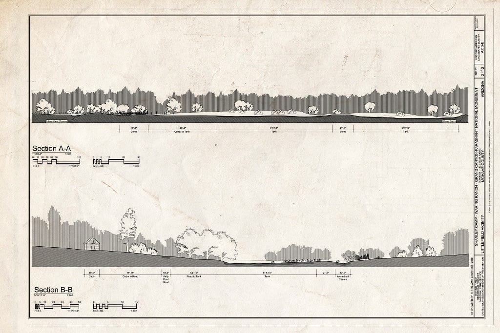 Blueprint 2. Sections - Shanley Camp, Littlefield, Mohave County, AZ