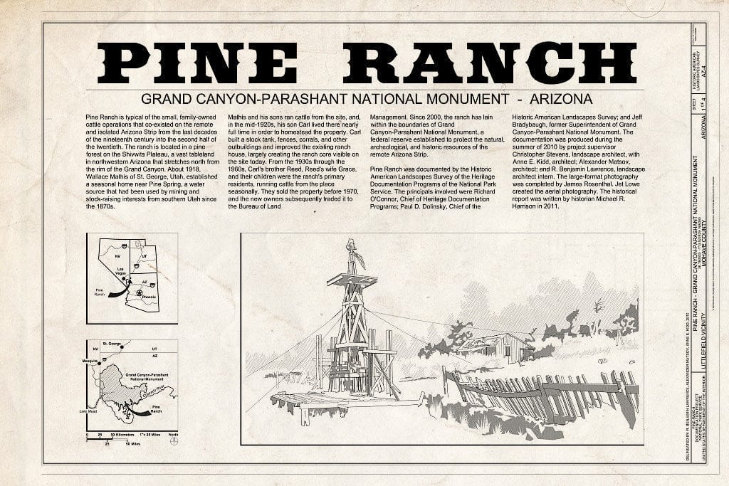 Blueprint 1. Title Sheet - Pine Ranch, Littlefield, Mohave County, AZ